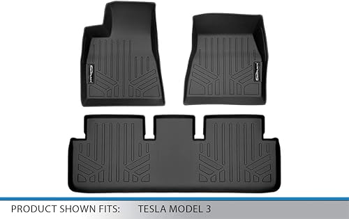 Miniatura 5 de MAXLINER - Juego de alfombrillas personalizadas para todo tipo de clima para Tesla Model 3 2017-2023
