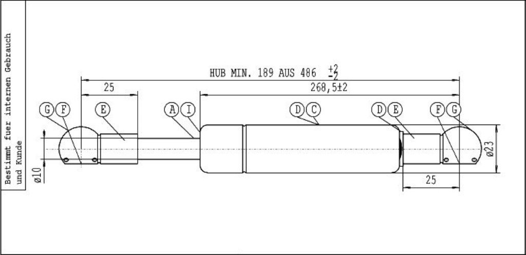 Stabilus - Molla A Gas Lift-O-Mat, 1250 N Di Spinta, 3755IC Nero