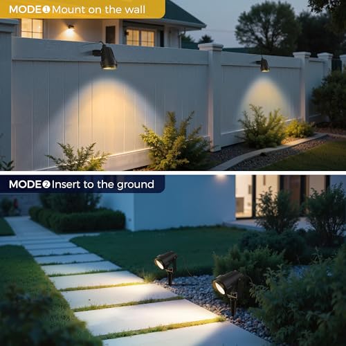 Image of L LOHAS LED 5W Plug in Outdoor Spotlight 3000K Landscape Light 2 Pack