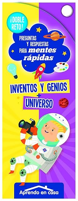 Portada de Aprendo en casa doble reto - inventos y genios + universo
