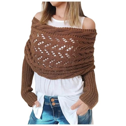 Women's Hollow Lengthening Double Sleeve Shawl Scarf