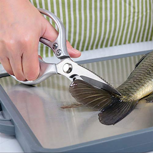 Tijeras de oficina, tijeras artesanales, tijeras de cocina Tijeras de hueso de pollo potentes for el hogar de acero inoxidable Tijeras afiladas profesionales multifuncionales Tijeras