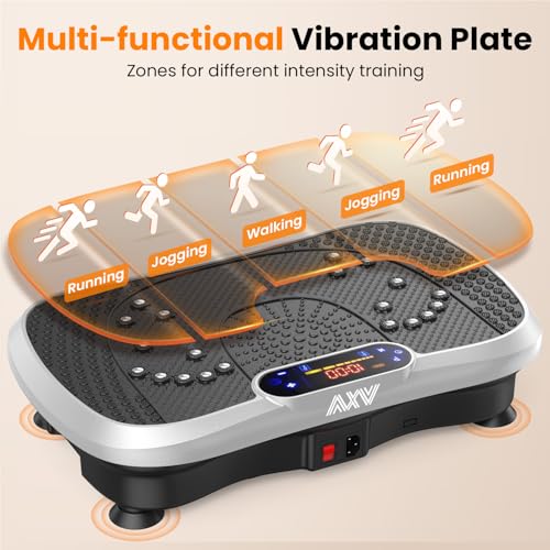 Image of AXV Vibration Plate Fitness Platform Exercise Machine Vibrating Shaking Full Body Shaker Workout Vibrate Stand Shake Board Sport for Weight Loss Fat Burner for Gym Home Office