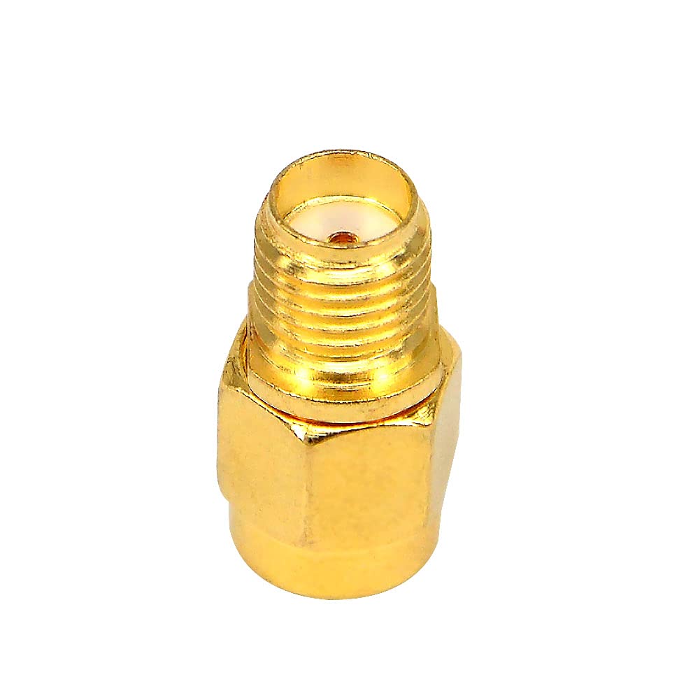Adaptador SMA Macho a Hembra Conector Coaxial Antena WiFi Baja Pérdida para FPV Dron - Paquete de 2