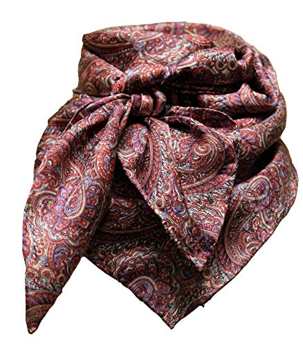 Wyoming Traders Wild Rag Paisley Raspberry with White Scarf