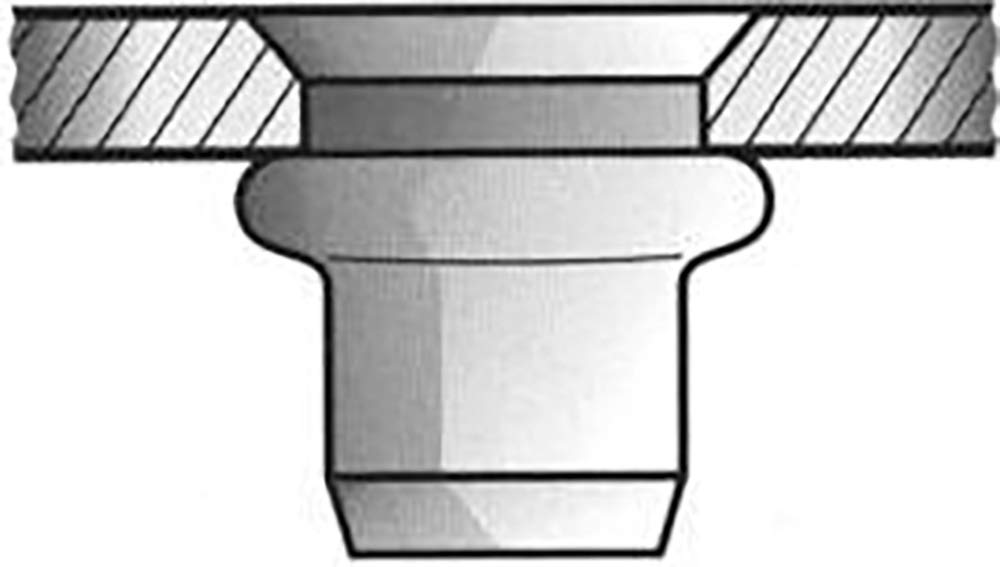 dado rivetto – Dado alluminio M5 testa conica 7 x 13,5