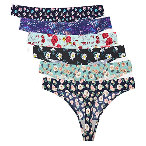 Image of Thongs for Women Seamless Underwear Low Rise Panties Thong