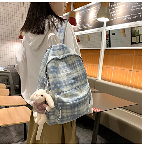 Rugzak Mode Tas Rugzak Nieuwe Geruite Vrouw Student Rugzak Vrouwelijke Nylon Casual Reistas Vrouwen Dagelijks Carry… - Afbeelding 4