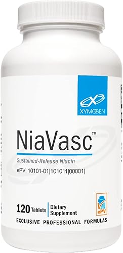 Miniatura 1 de Xymogen NiaVasc Niacina 500 mg - Niacina de liberación sostenida para un efecto menor de rubor - Apoya el mantenimiento de lípidos sanguíneos