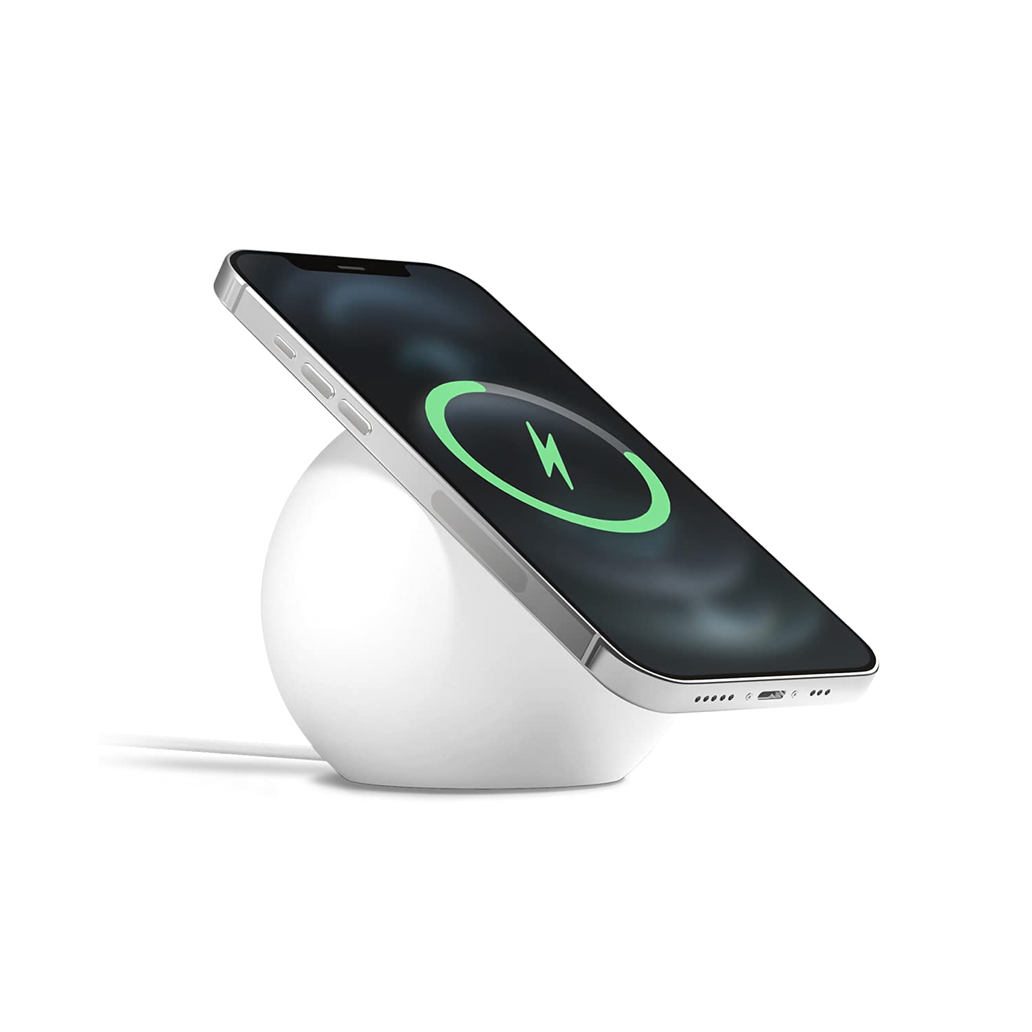 DailyObjects Pebble Protective Charging Stand Compatible With Magsafe Charger (White), Charging Adapter, Black (B0999Q9FFP) Amazon Price History, Amazon Price Tracker