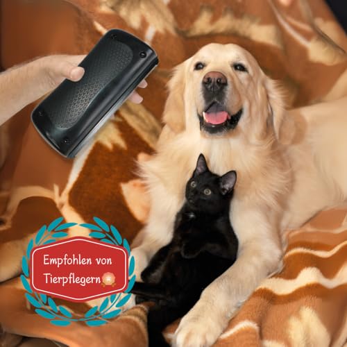 DEEMEIS Fellpflege Bürste für Hunde & Katzen – Komfortgriff Haustierbürste zur Haarentfernung – Hundebürste Kurzhaar & Langhaar, Pet Care Brush für Unterwolle & Fellwechsel