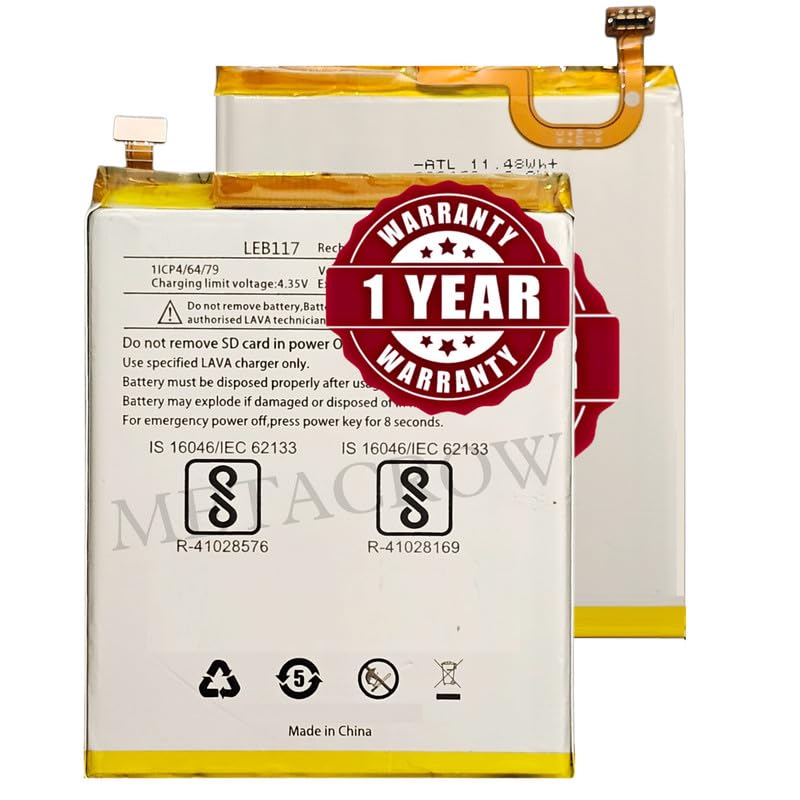 Image of Original LEB117 Battery Compatible for Lava A3 | Lava Z25 - (3020mAh) - 1 Year Warranty JK1