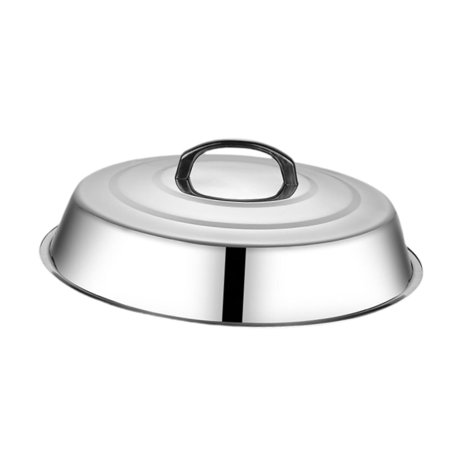 Universal-Deckel für die Küche, Edelstahl-Deckel mit Griff für Töpfe und Pfannen, Grill Melting Dome Roasting Lid Cooking Pot Lid Ideal für Outdoor Camping, BBQ, Kochen, 45 cm