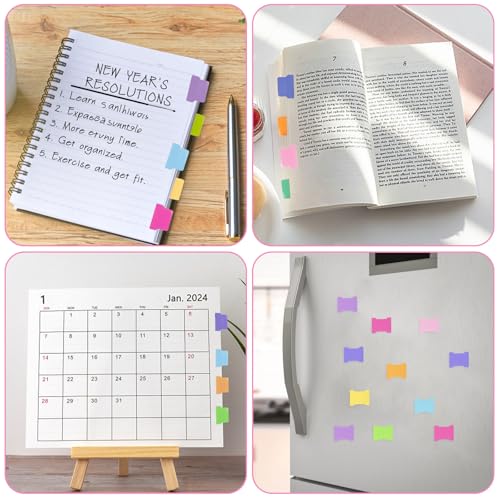 Index Tabs, Selbstklebend Page Marker, Book Tabs, Haftnotizen Klebezettel, Sticky Notes, Seitenmarker Pastell, Haftmarker Kleberegisterkarten, Index Marker für Register Büro Notizbücher Bibelregister