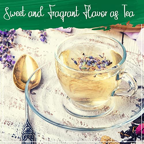 Eat Well Lavender Flowers - 16oz Large Size | Dried Lavender Petals | Edible Culinary Lavender for Lavender Tea, Baking & Cooking | Versatile Ingredient for Soap & Home Fragrance