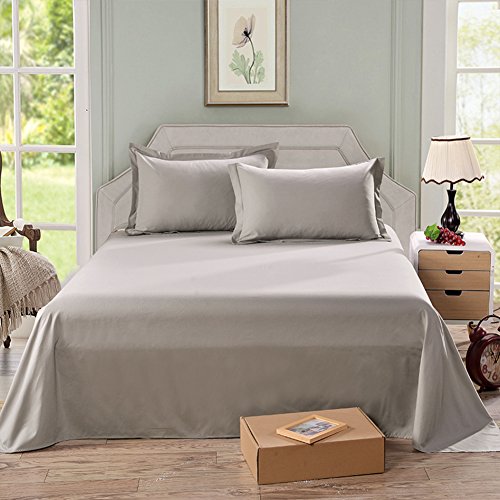 Drap plat uni drap de lit simple dortoir microfibre poncée 230x230cm