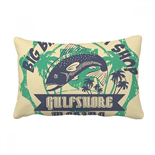 Coussin de canapé poisson coco tropical multicolore 16x24