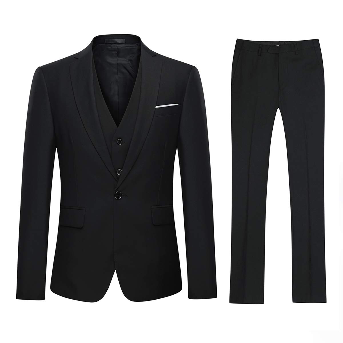 Cloudstyle Traje de Hombre Chaqueta Moderna de Esmoquin de 3 Piezas Ajustada para Negocios de Bodas