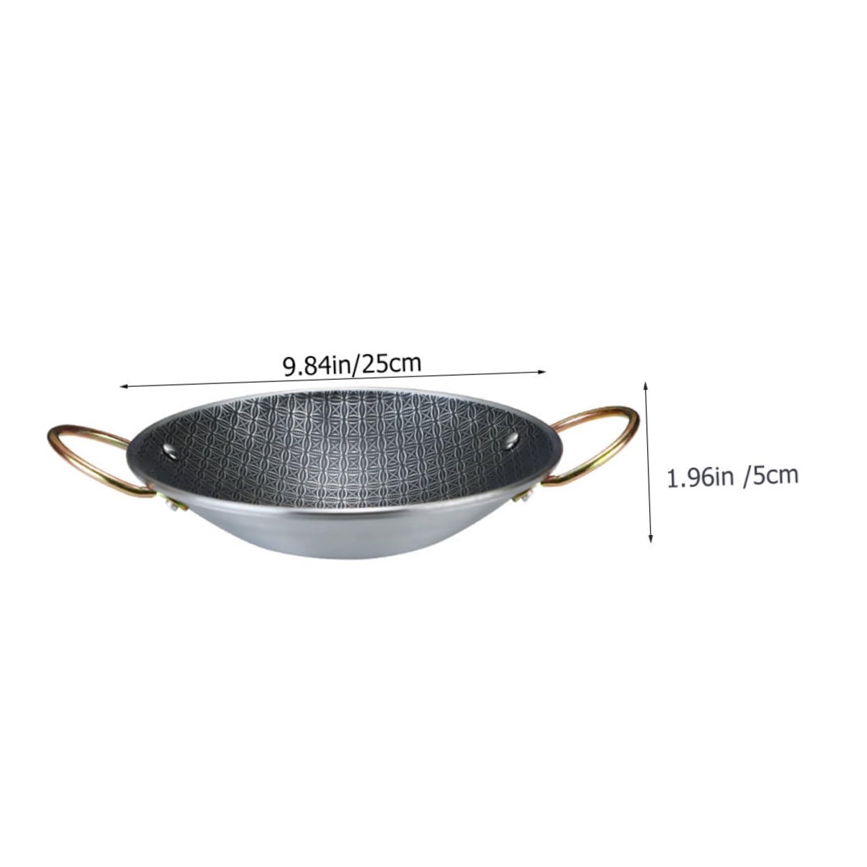 LALADEFIEE Double Handle Stainless Steel Cooking Pan Kitchen Hot Pot for Seafood Dry Pot Cookware for Home Restaurant Use