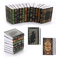 Molain Miniatures Dollhouse Books, Mini Books Dollhouse Accessories 1:12 Miniatures Books Dollhouse Decoration Accessories for Dollhouse Study Room Bedroom Library