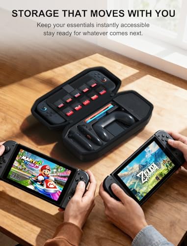 Image of JUSPRO Carrying Case for Nintendo Switch 2, Hard Shell Travel Case with Large Storage for Console & Accessories