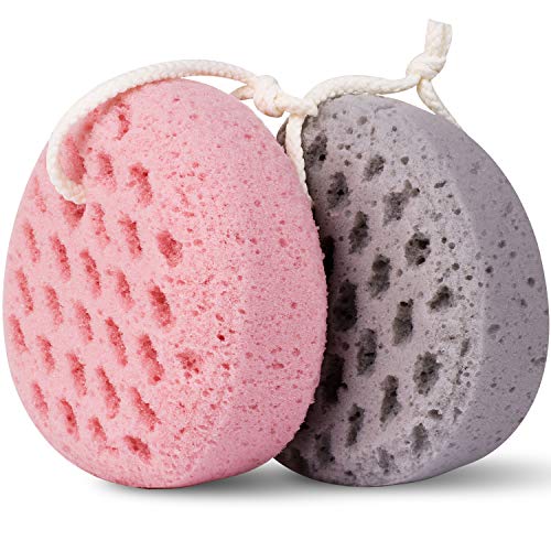 Vextronic Bath Sponge Shower Loofah Body Scrubber, Shower Pouf for Body Cleaning, Blood Circulation, Improving Skin Health, Set of 2