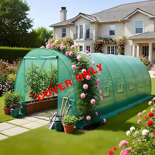 BirchTree 6M(L) x 3M(W) x 2M(H) Polytunnel Greenhouse Pollytunnel Poly Polly Tunnel 6 Section Cover Only