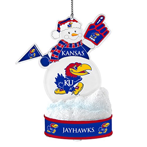 NCAA Kansas Jayhawks LED Snowman Ornament