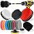 Holikme 15Piece Drill Brush Attachments Set, White Scrub Pads & Sponge, Power Scrubber Brush with Extend Long Attachment All purpose Clean for Grout, Tiles, Sinks, Bathtub, Bathroom, Kitchen & Auto