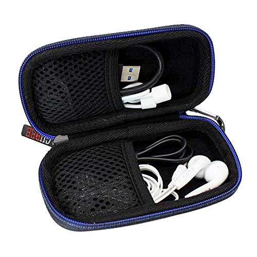 GUBEE Opbergtas tas voor oortelefoon en hoofdtelefoon,Draagbare draagbescherming opbergzak vak voor gegevens en laadkabels (zwart)