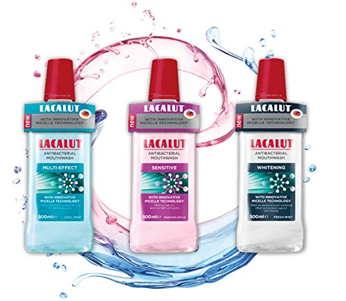 Lacalut Mizellare Mundspülung Multi-Effect - Mundspülung für gesundes Zahnfleisch und Zahnhygiene 500 ml - bekämpft Plaque, Bakterien und Zahnstein für eine vollständige Mundhygiene und frischen Atem – Bild 4