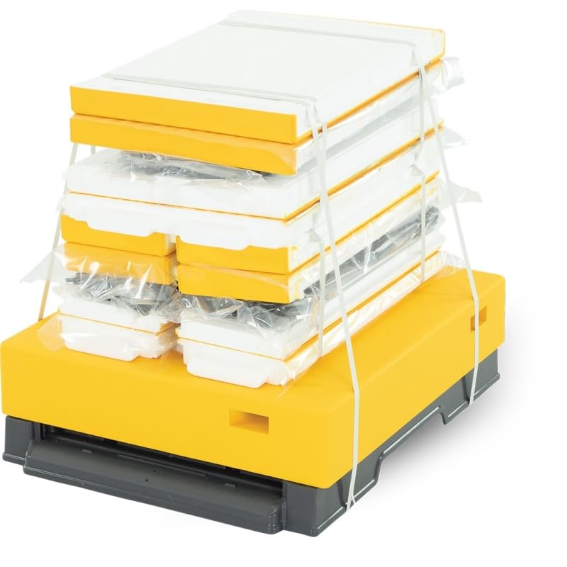 LYSON Bienenbeute Styropor Dadantbeute Dadant Beute OPTIMA Bienenstock-Set (GELB) für die Selbstmontage (Passende Rahmen:47×43,5x30cm;47×43,5x14,5cm)