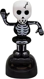Solar Dancing Skeleton Shaking Head Doll, Spooky Halloween Car Decor | Spooky Bobblehead Toy, Halloween Car Dashboard Decoration, Solar Powered Dancing Figure, Party Ambiance