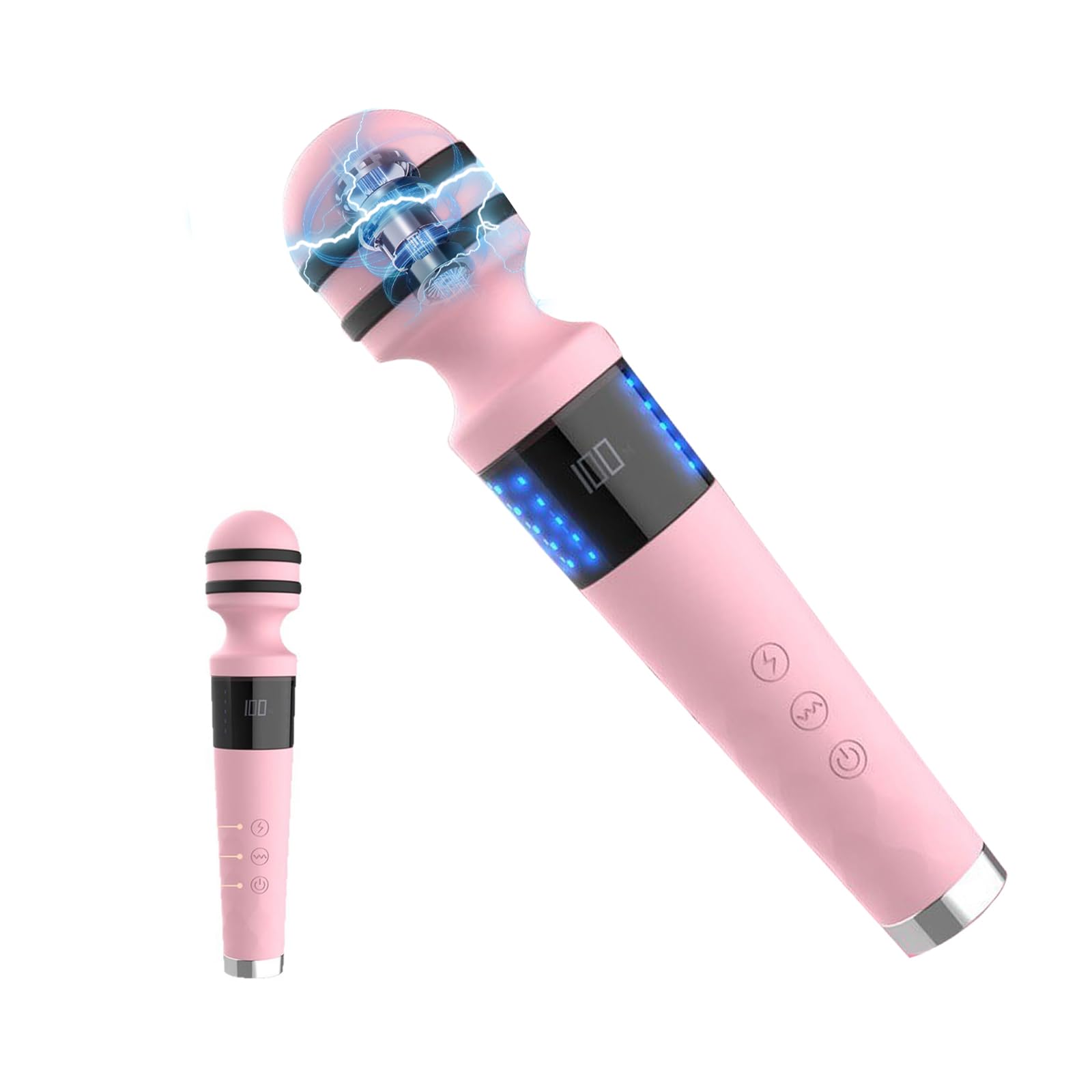 Elektro Shock Massagestab Handvibrator mit 10 Vibration & 5 Elektroschocker Realistischer G-Punkt Massage Vibratoren-Modi E-stim Klitoris Stimulator Sexspielzeug für Paare Frau