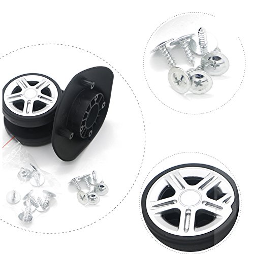 Super Ma 360 Swivel Luggage Mute Wheel Suitcase Replacement Repair Wheels 053(Couple Wheel) #TOP5