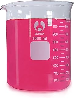Scientific 1000ml Glass Beaker 3.3 Borosilicate Glass Double Scale Graduated…