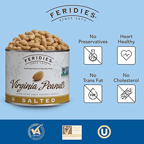 Feridies Super Extra Large Salted Virginia Peanuts - 36Oz Can #TOP1