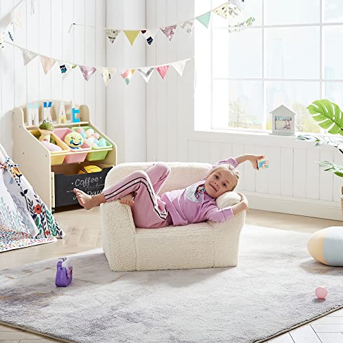 Ulax Furniture Kids Armchair Toddler Couch Baby Sofa Chair With Sherpa Fabric For Boys And Girls (Beige) #TOP2