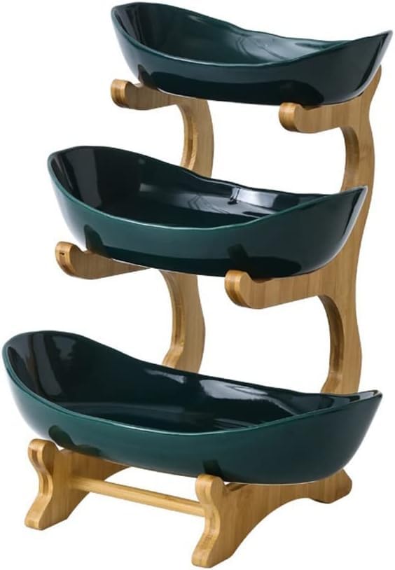 Image of Fruit Stand 3 Tier Fruite Bowl with Plastic Stand, Snack Candy Plata Fruit Basket Vegetable Sweets Shelves Fruit Basket Storage, Snack Candy Plata Fruit Plata Living Room Decoration