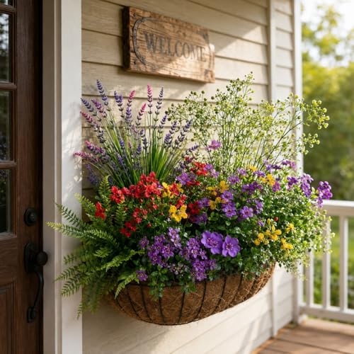 24 Plantas artificiales de exterior resistentes al sol de verano 8