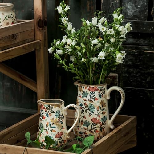 Vase pichet rustique grand format pour stabiliser vos grands bouquets de fleurs