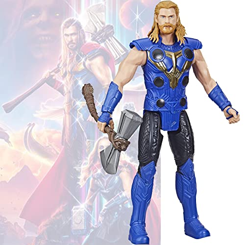 Hasbroseries Titan Hero Series Blue Suit Thor 12-Inch Action Figure With Strombreaker Axe #TOP27