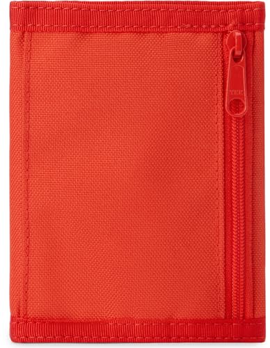 Image of Dakine Trifold Wallet for Men, Vert Rail Wallet RFID Blocking, Slim Durable Mens Wallet with Coin Pocket, Hook & Loop Closure, Flame Scarlet