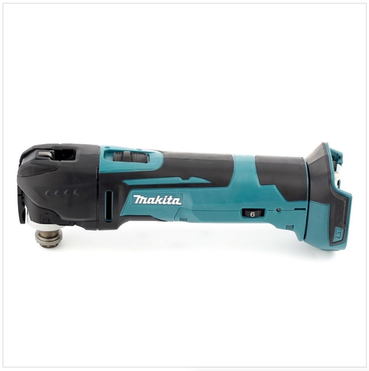 Makita DTM 51 RF1J 18V Li-Ion - Cortador de lijadora multifunción inalámbrico con carcasa Makpac + 1 batería BL 1830 3,0 Ah Li-Ion + cargador rápido DC 18 RC