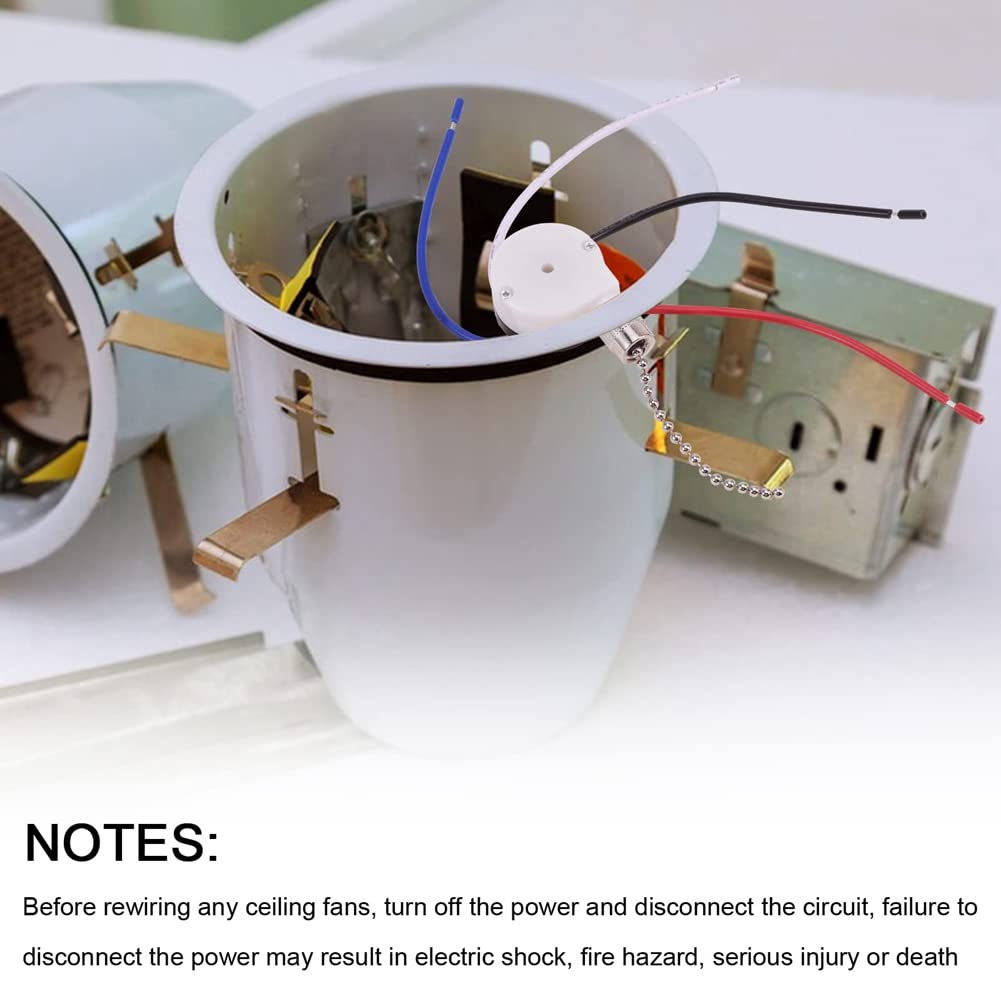 3-Gang Deckenventilator Schalter Mit Zugkette - Ersatz Für ZE-208S, ZE-268S1 & Mehr, 2 Stück