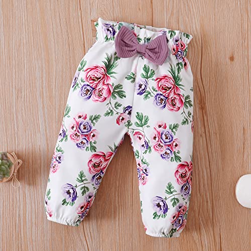 Image of DISAUR Toddler Girl Clothes Cute Leopard Ruffle Sweater Infant Girl Clothes Outfits Long Sleeve Tops Pants Set