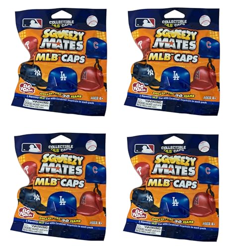 Teenymates Party Animal MLB 2025 Squeezymates Figures Team Colors One Size 4 Blind Pack Lot