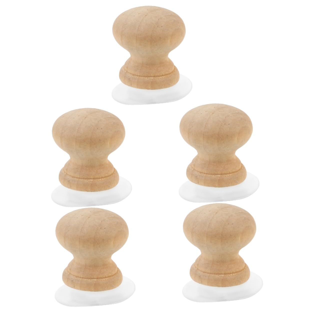 Uonlytech 5 Piezas regla de succión acolchado tela regla de costura herramientas de regla Madera Beige