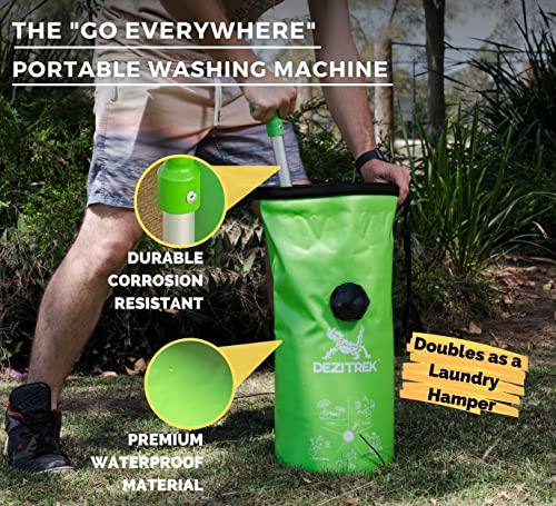 Dezitrek Large All In One Hand Wash Bag And Plunger Set - Off Grid Washing Machine Non Electric For Camping Travel | Eco Friendly Portable Manual Clothes Washer Laundry Bag For Rv'S thumb #5