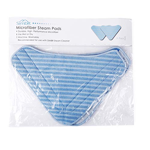 SIMBR 2 Pack Steam Cleaner Replacement Microfiber Pads, Ultra-Absorbent Triangle Replacement Mop Pads (Suitable NV286 Steam Cleaner with 18 Accessories)